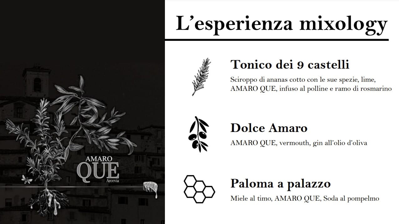 Amaro Què - Liquore artigianale rosmarino biologico foglie d'olivo e miele