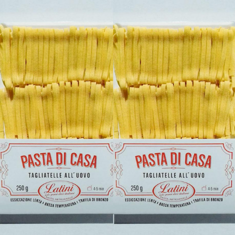 Hausgemachte Eier-Tagliatelle - Nudeln von Carla Latini 2x 250g 